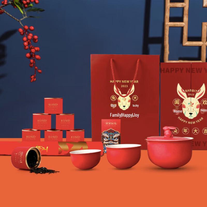 

Year of the Rabbit Ceramic Tea Set Gift Box