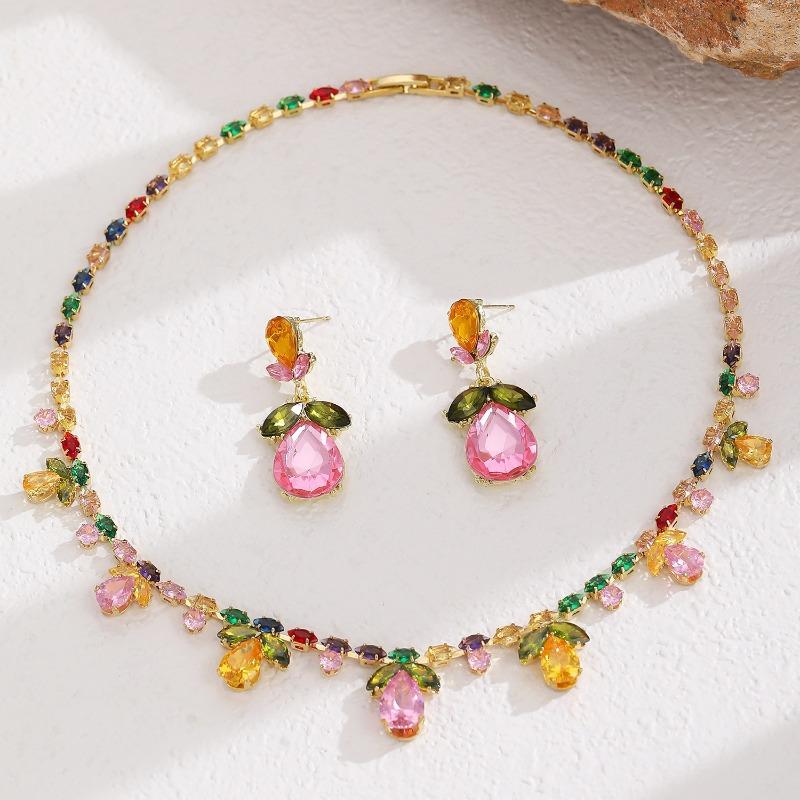 Meier Heavy industry zircon flower necklace jewelry suit clavicle chain niche styleeasiest for match jewelry