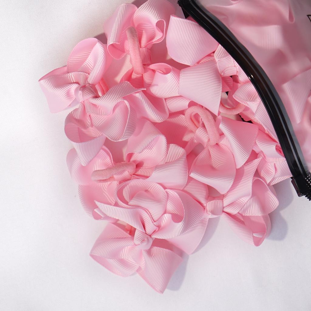 20PCS 3 Inches Baby Girls Mini Hair Bows Ties Elastic Hair Rubber Band Grosgrain Ribbon Hair Accessories for Kids Toddlers