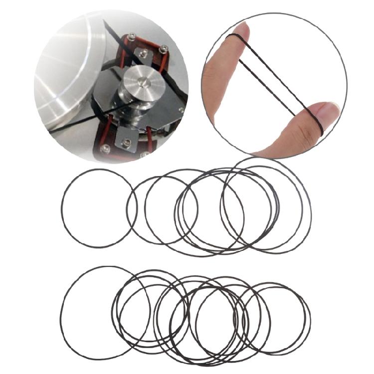 20Pieces 1mm Square Folded Rubber Belts 70-100mm New Assorted Common Belt