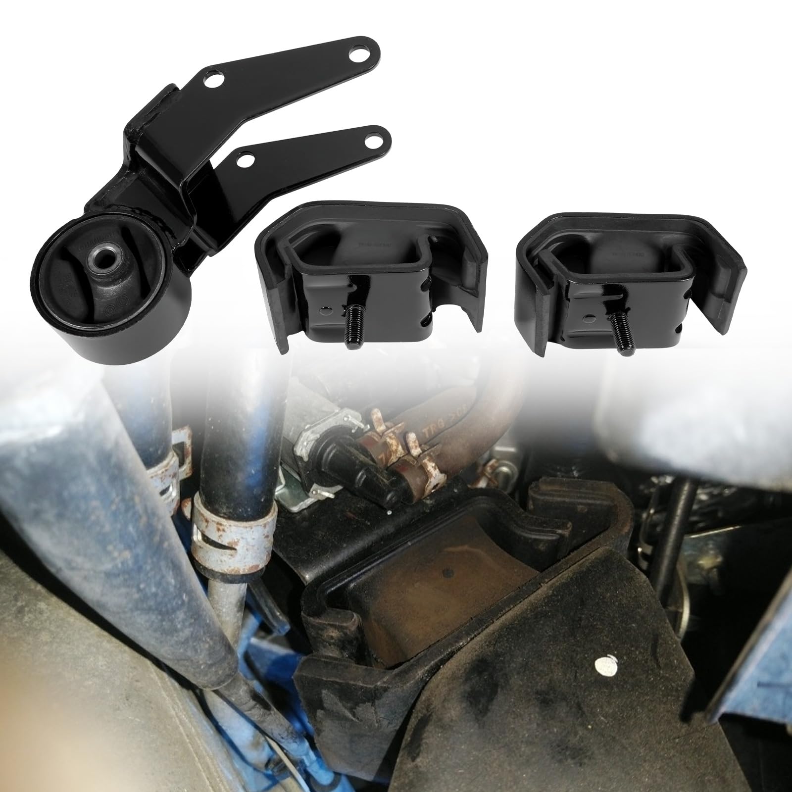 

Опоры двигателя Sarasara для Suzuki Every Водительская, Пассажирская и Опора КПП Совместимые OEM номера деталей и DA64V/DA64W, Боковая, Боковая, Боковая, 3 шт. чёрный