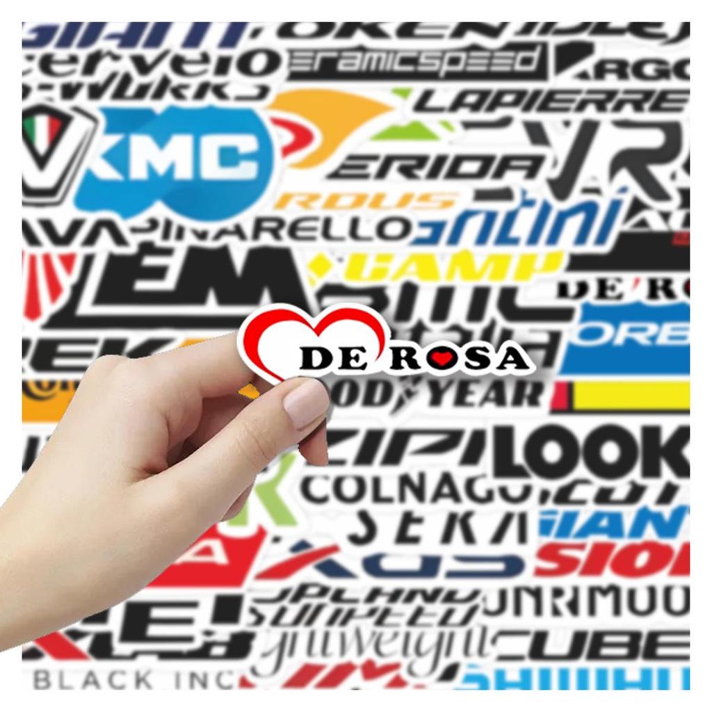 51pcs Mountain Bike Logo Stickers Set - Creative Cycling Enthusiast Decor