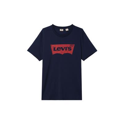 T-shirt à Manches Courtes et Col Rond avec Logo Lettre Imprimé Levis Homme Tops Bleu Marine A9224-0002