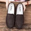 Breathable Casual Leather Mens Shoes Slip On Summer Loafers Hot Sale Driving Shoes Ultra-light Male Moccasins Leisure Walk Flats