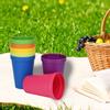 7PCS Break Proof Reusable PP Cups, Dishwasher Safe Shatterproof Plastic Tumblers, Stackable Stadium Cups with Storage Cup, for Water   Soda Partie