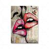 Modern Street Graffiti Wall Art Pictures Sexy Girls Kiss Embrace Print Canvas Painting Pearce Gesture Poster Bar Club Decor