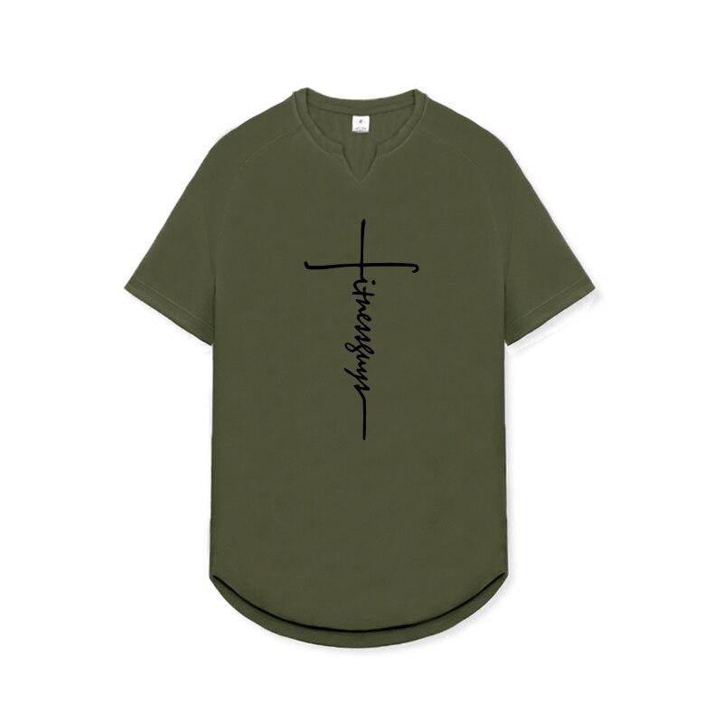 Muscleguys Summer Fashion Printed Short Sleeves Fitness Sports Clothes Men's Casual T-shirt 4 Colors Available