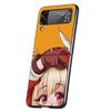 Genshin Impact Klee Cover Phone Case For Samsung Galaxy Z Flip 7 6 5 4 3 5G Flip7 Flip6 Flip5 Flip4 Flip3 Black Fundas Shell Gal