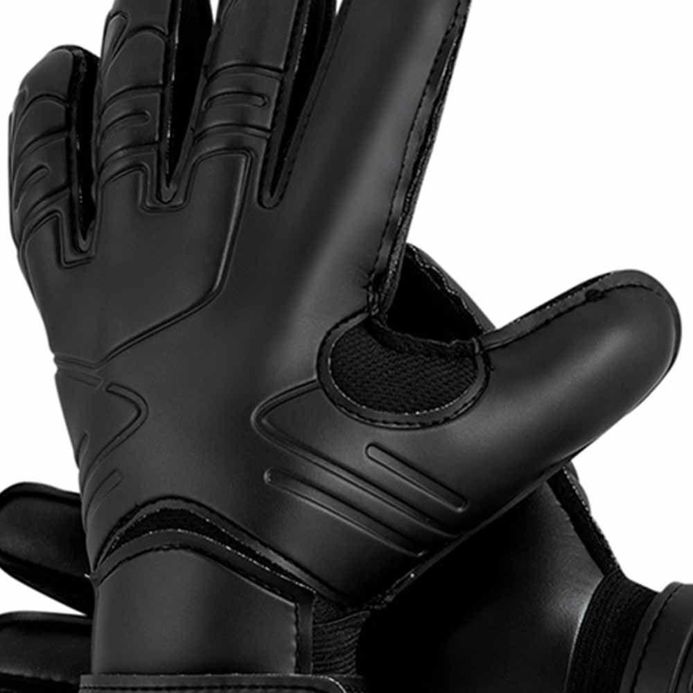 Black Goalie Gloves Finger Protection Football Goalkeeper Gloves  Soccer Training