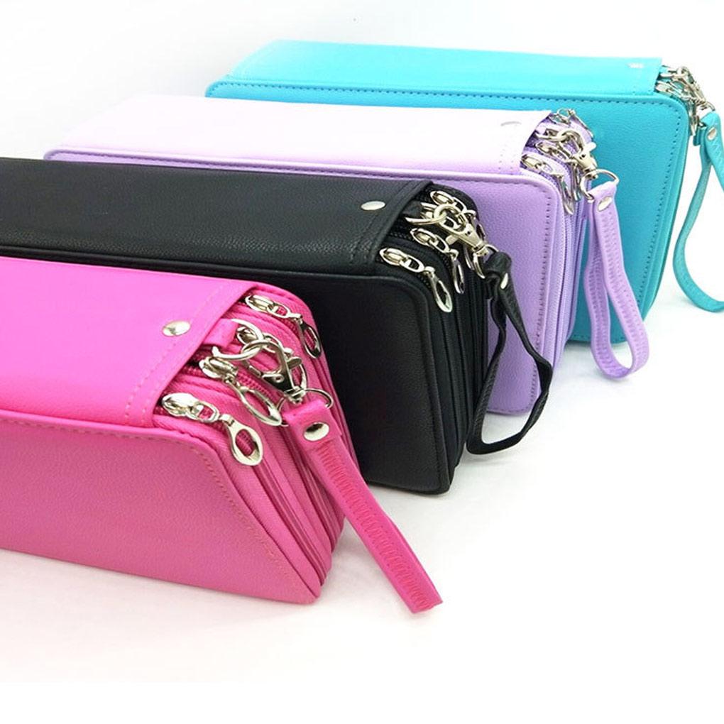 Students Pencil Bag Office Pens Makeup Tool Large Capacity Storage Case 4 Layers Handheld Organizer Stationery Accessories