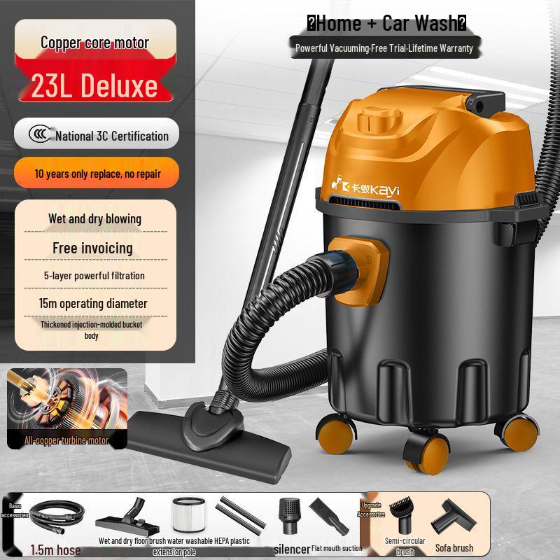 High-Power Household Vacuum Cleaner: Strong Suction for Car, Floor, Carpet, and Grout Cleaning
