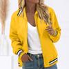 Women's Lightweight Color Baseball Jacket Casual Fall Outerwear with Pockets