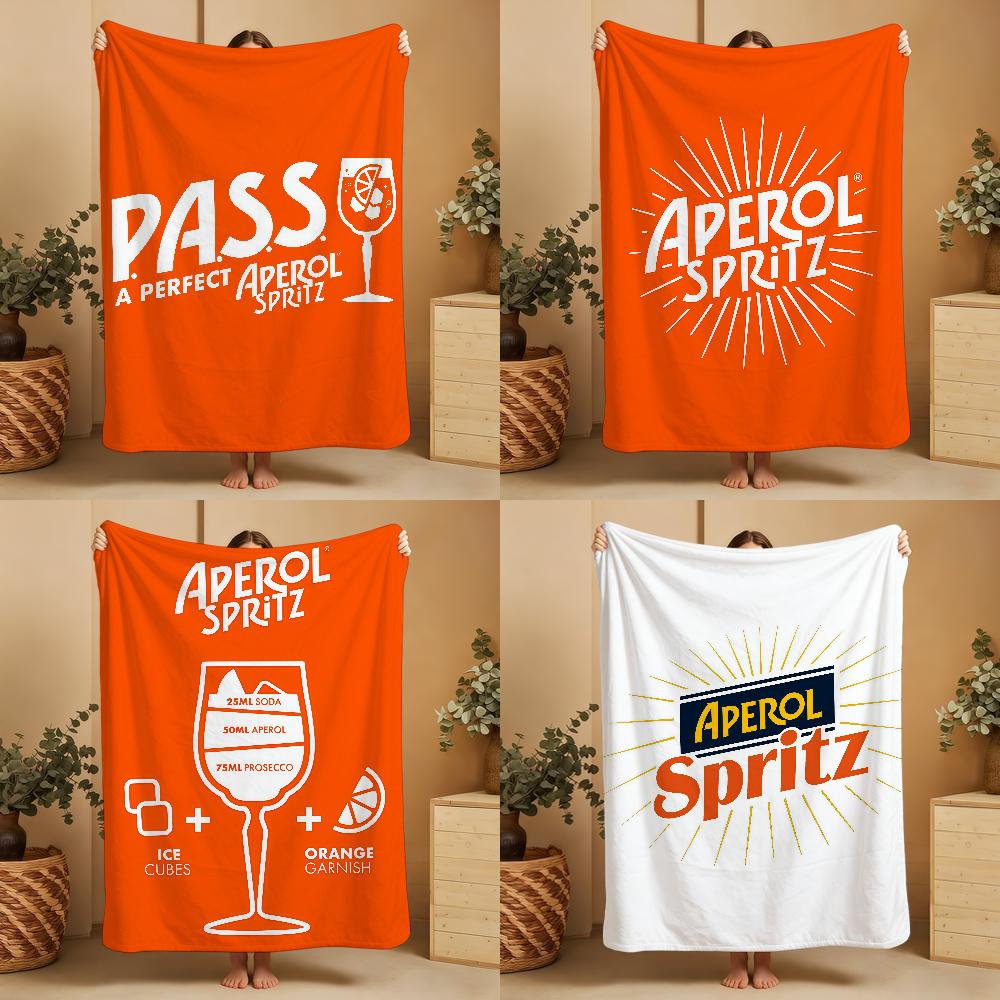 92A-AperolS-ES S-SpritzS-ES Logo Blanket Throw Super Cosy Plush Living Room Sofa Couch Childish Birthday Gifts