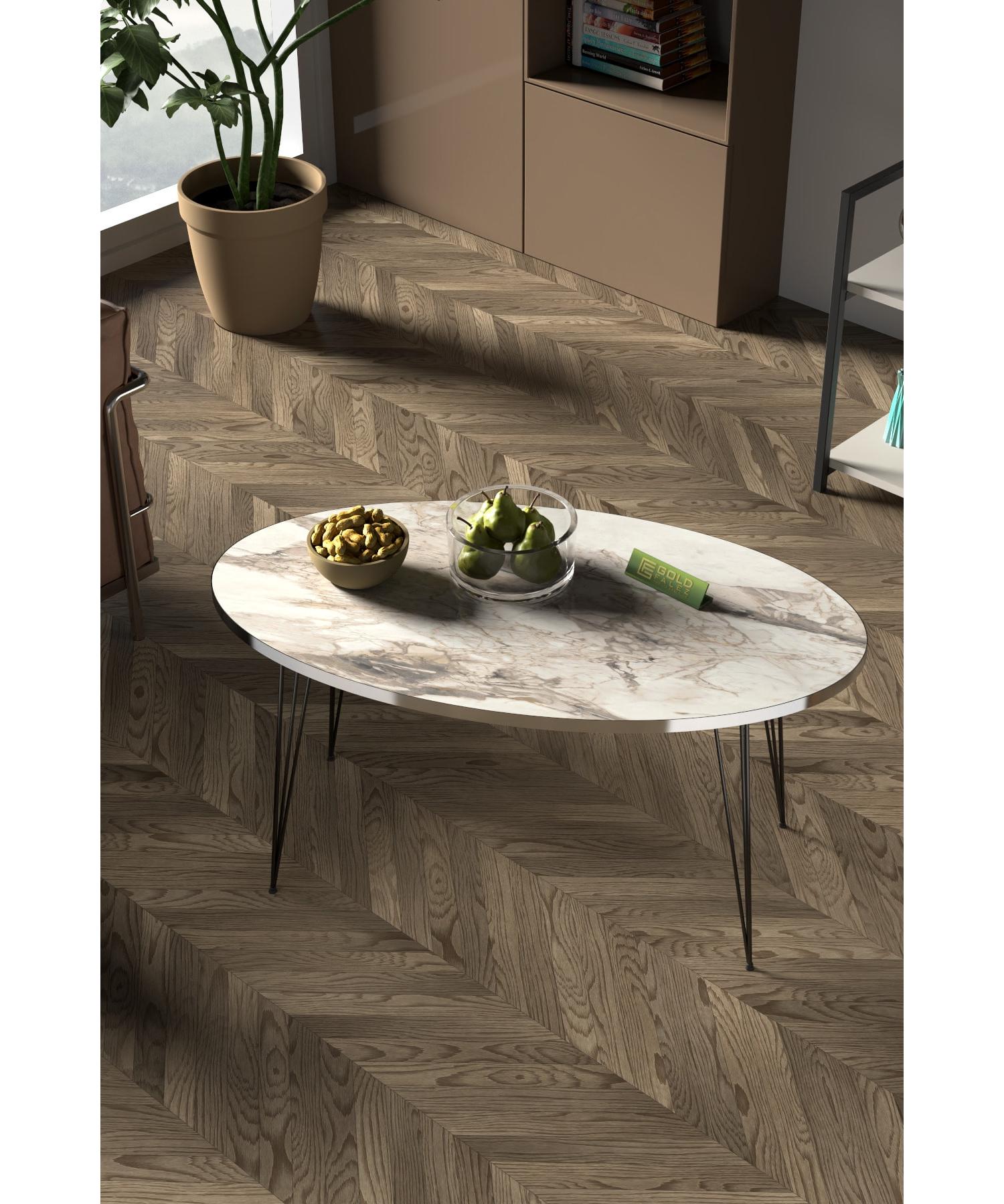 

Центральный стол Ellipse Black Wire Leg Silver Efes