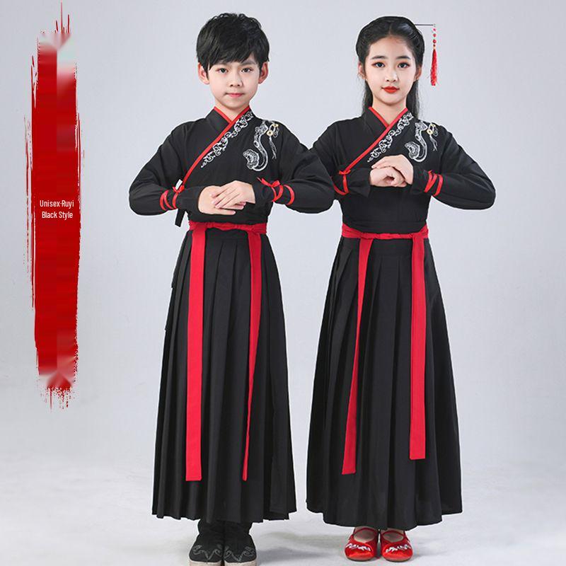 Children's Hua Mulan Hanfu Costume for Boys and Girls - Chinese Style Choir and School Uniform
