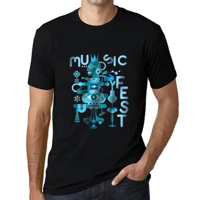 T-shirt grafica da uomo Music Fest Instrument Deep Black