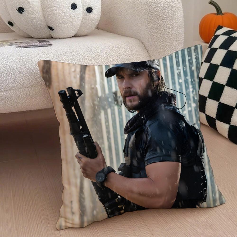 

TTaylor Kitsch Cushion Cover Throw Pillow Cover Hidden Button Durable Polyester Chair Cushion 30X30cm