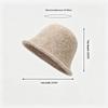 Autumn Winter Bucket Hat Women  Vintage Fisherman Hats Versatile Cap Spring Felt Hat Foldable Hat