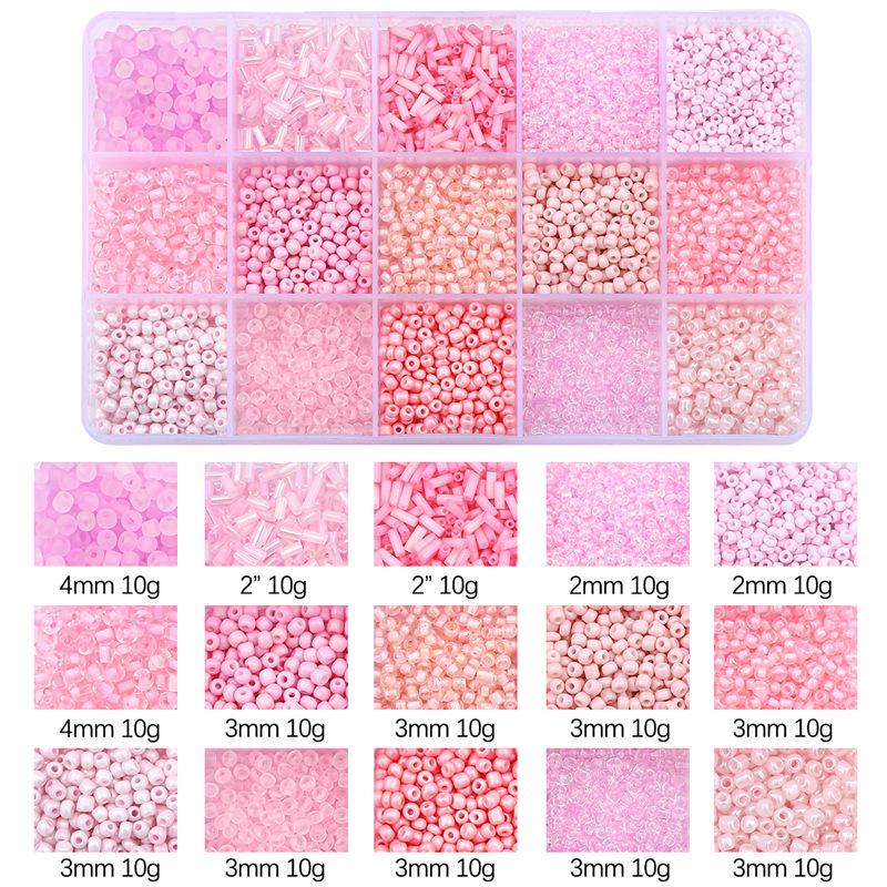 8/10/12/15 Grid Box: Seed Beads, Sequins, Imitation Pearls for DIY Necklaces & Phone Chains