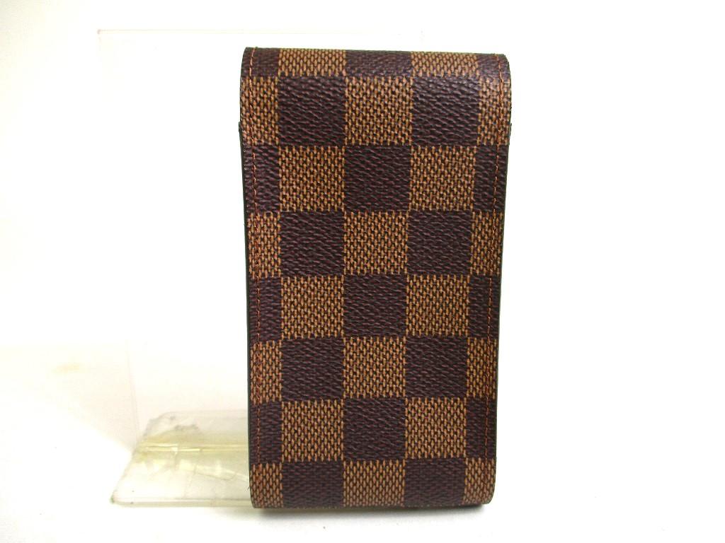 Authentic LOUIS VUITTON Damier Brown Leather Cigarette Case Tabacco Case #a453 Refurbished