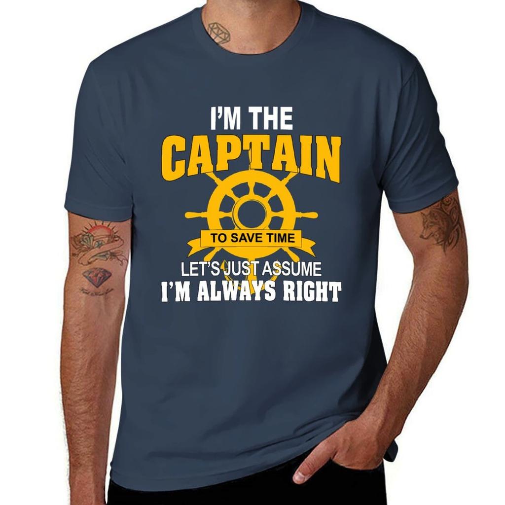 Im the Captainto Save Time Shirt TShirt Christmas Casual Tee Shirt