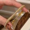 New in silver  Hollow out dazzling Diamond bracelet for women High Quality Light Luxury Shining Chain bangles Fashion