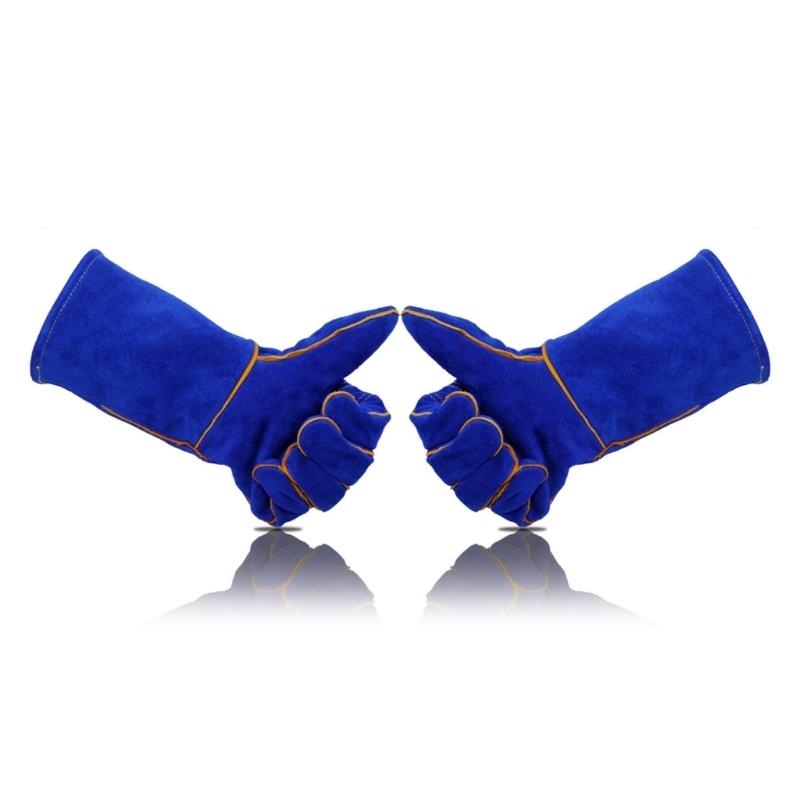 Leather Welding Gloves Heat/Fire Resistant Perfect for Gardening/Oven/Grill/Mig/Fireplace/Stove/Pot Holder/ Tig Welder