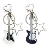 Five-pointed Star Guitar Keychain Y2k Niche Retro Bag Pendant Heart Buckle