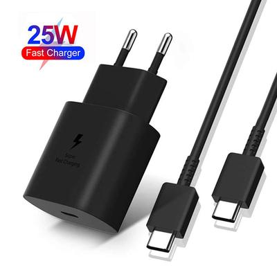 For Samsung 25W Super Fast PD Charger Usb Type C Cargador Cable For Samsung Galaxy S23 S24 S21 S22 S20 FE Note 10 20 A54 A55 A34 M15 A23 M35