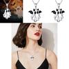 Halloween Ghost Pendant Necklace With Zinc Alloy Material For Festive Costume