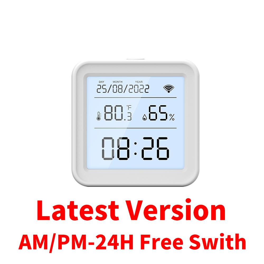 

Tuya New WiFi Temperature Humidity Sensor Smart Life Backlight Hygrometer Thermometer Sensor Support Alexa Google Home Assistant WiFi Version
