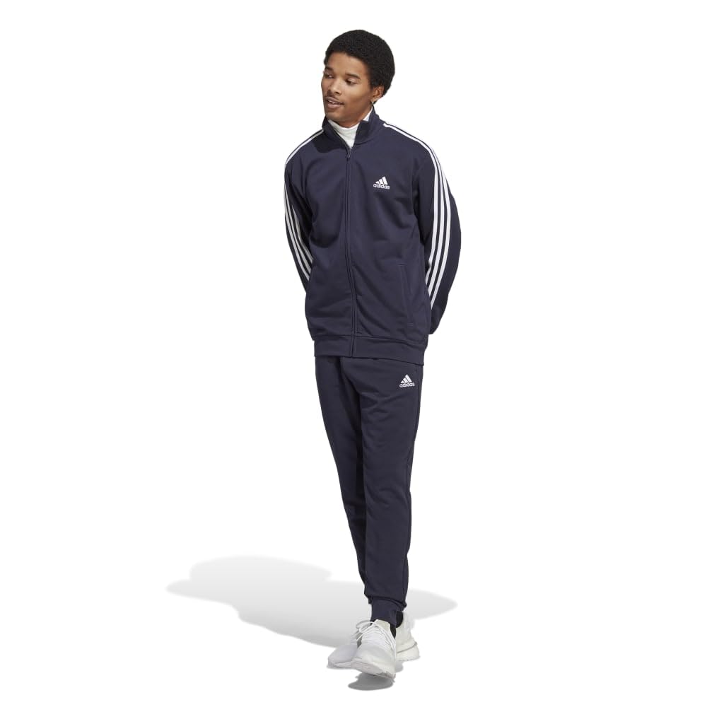 Adidas ECT00 Legend Ink Basic French Terry Tracksuit Size M Men's (IC6765) 3-Stripes Set,
