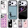 Liebe Turnen Silhouette Sport Handyhülle für iPhone 17 Air 16 15 11 12 14 13 Pro Max Stoßfeste Hülle