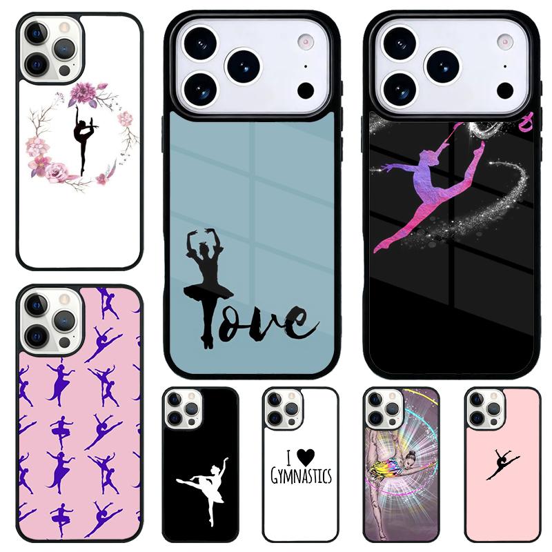 Love Gymnastics silhouette sports Phone Case for iPhone 17 Air 16 15 11 12 14 13 Pro Max Shockproof Cover