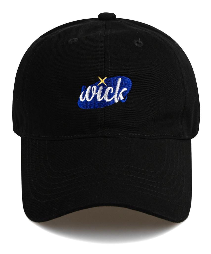 Wig W Round Star Washed Ball Cap - Black