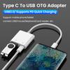 2 In 1 Splitter Data Sync Power Supply USB 3.0 PD Fast Charging Type-C OTG Adapter Converter