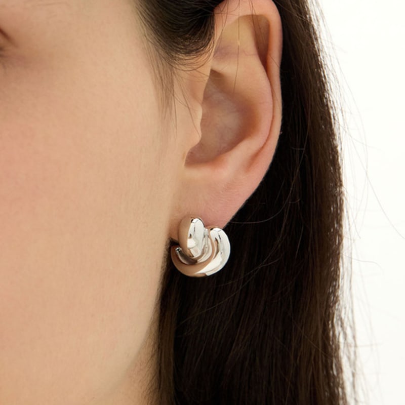 

hyeres-lor Etreve Silver (W) Chunky Earrings M HL2E09038W9XXX ONE