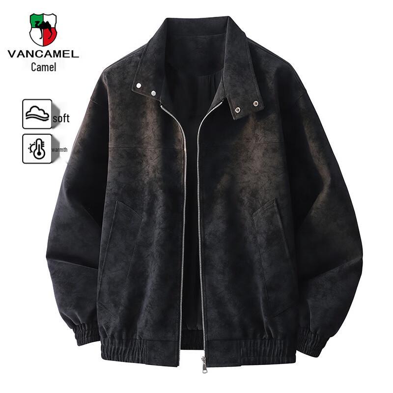 Мужская ретро-куртка VANCAMEL свободного кроя из искусственной кожи XL