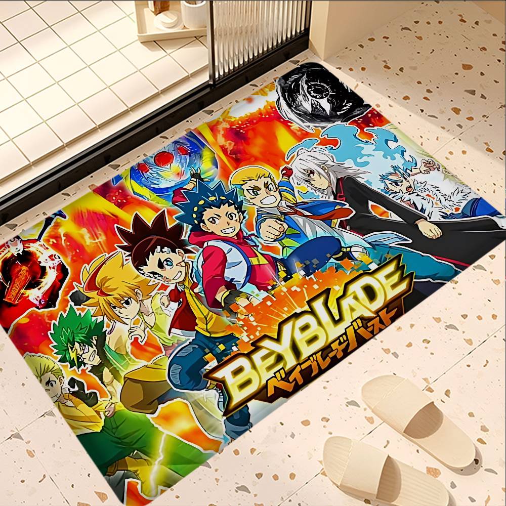 

B-Beyblade Bathroom Mat Kids Room Bedroom Decoration Balcony Anti-Slip Doormat Living Room Welcome Rug 40x60cm