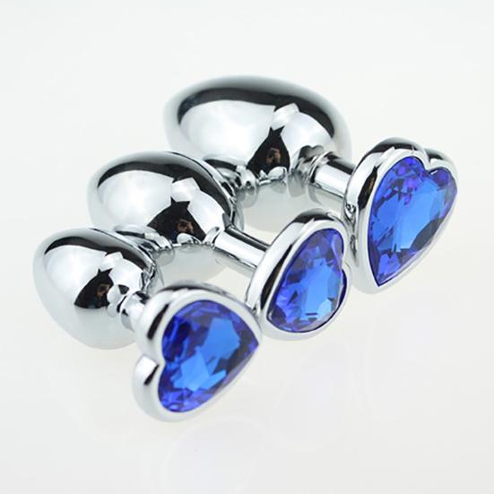 Liebe Herz Strass Edelstahl Anal Plug Prostata Massage Erwachsene Sex Spielzeug