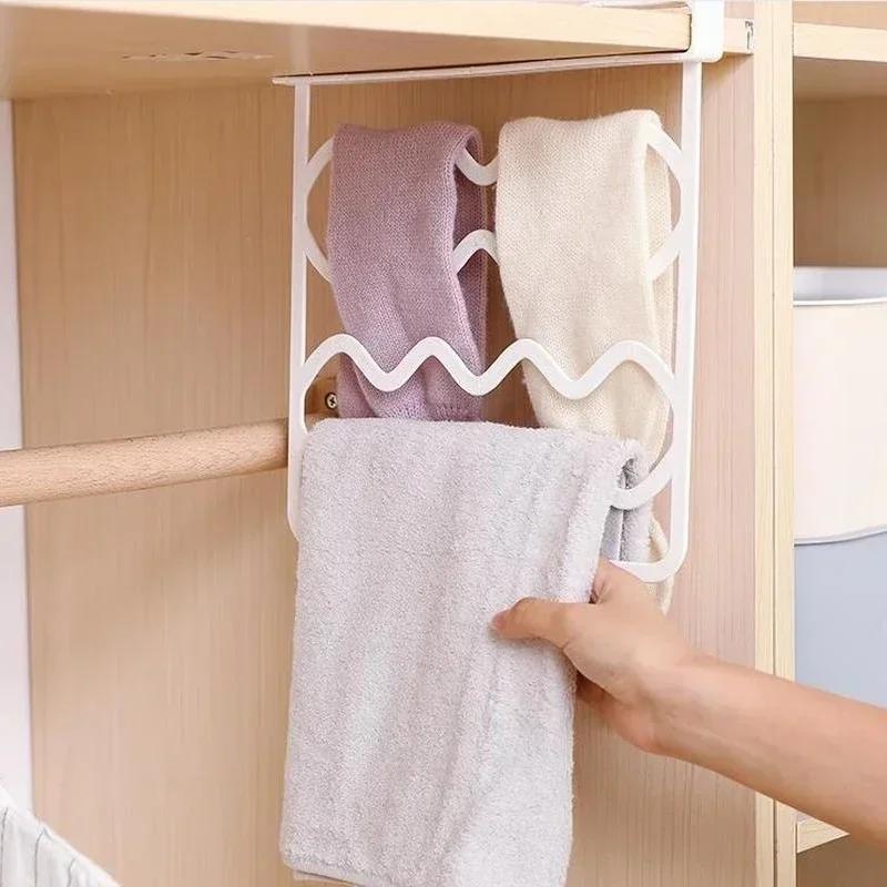 Simple Portable Storage Household Tools Wardrobe Separation Board Clothes Shelf Cabinet Tower Hanger Rack Closet Divider Stand