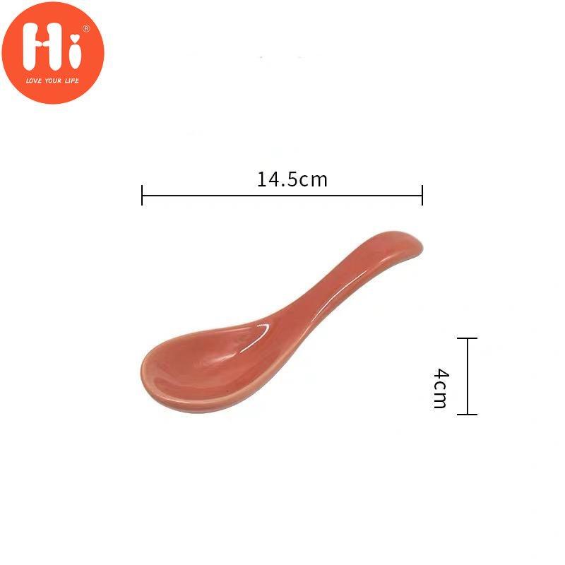 Cucchiaio da Zuppa Riso Ceramica Giapponese Porcellana Cucchiaino Caffè Dessert Stoviglie Portatili
