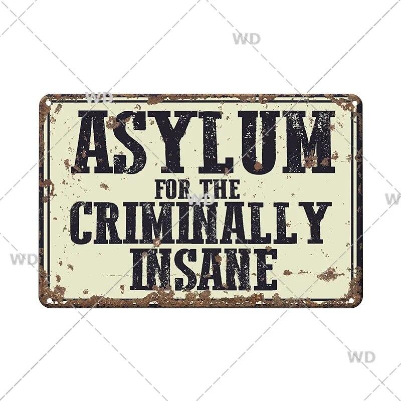 Retro Funny Sentence Tin Sign Decorative Vintage Plaque Metal Sign Decor Metal Plate for Garage Man Cave Bar Pub Home Wall Decor