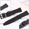 Silicone Watch Band For Swatch 17mm 19mm 20mm Pin Buckle Waterproof Bracelet Wristband Watch Accessories
