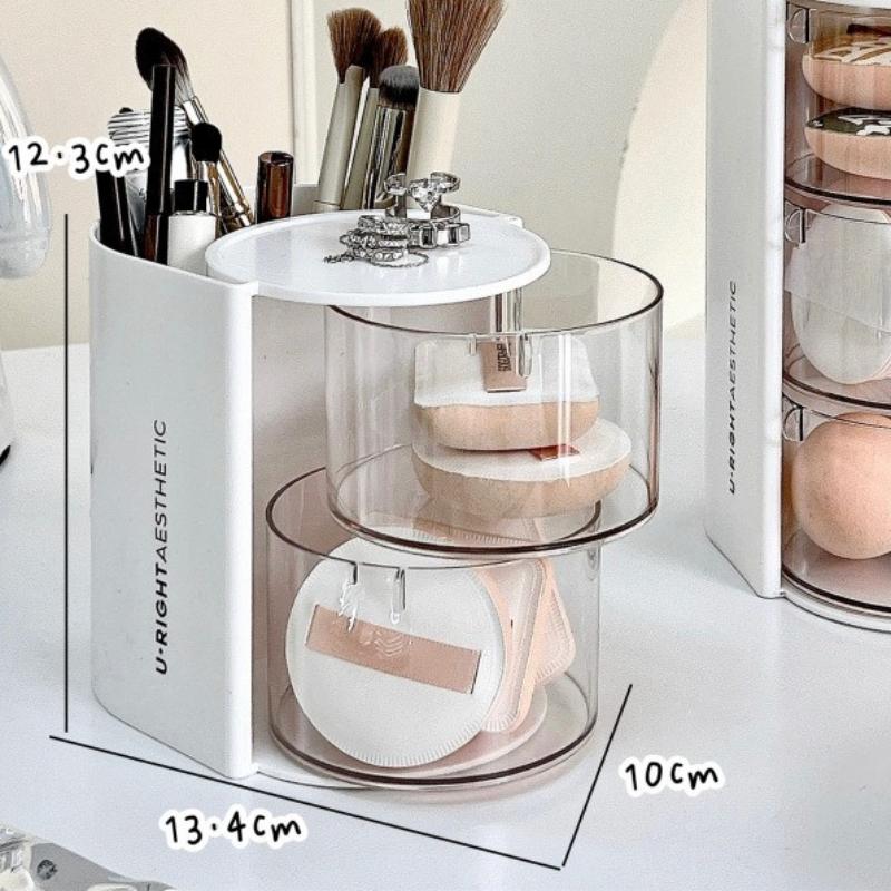 Makeup Brush Holder Desk Jewelry Organizer Hair Accessories Organizer Acrylic Storage Box Clear Hair Tie Organizer for Headband