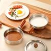 1pc Stainless Steel Pot with Heat-Resistant Wooden Handle - Induction Compatible, Non-Slip Base, Even Heat Distribution Milk Pot