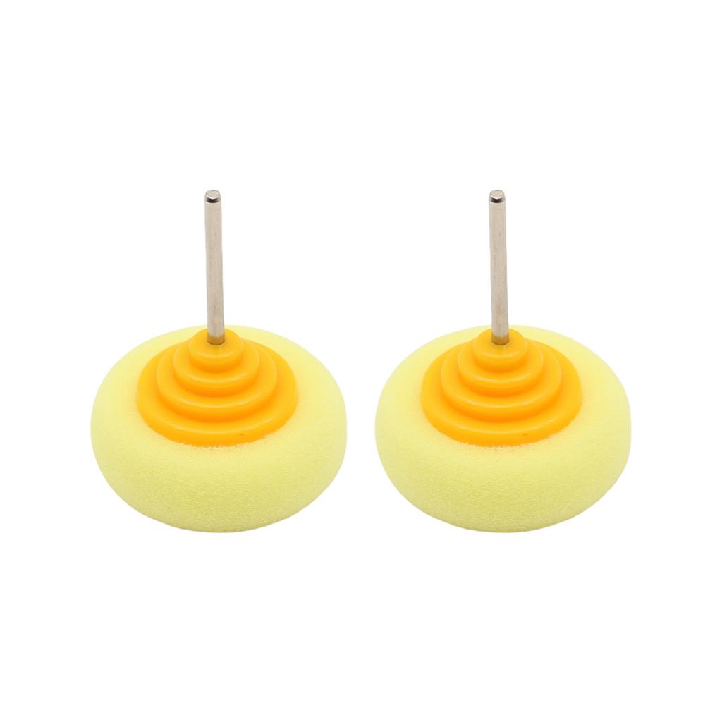 Pack mit 2 Hochdichte Schwamm-Polierpads für Autoräder und Oberflächen Bohraufsatz für Autopflege Präzise Arbeit