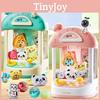Colorful Mini Coin Operated Claw Machine Toy For Kids With Adorable Plush Toys And Capsules