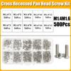 Mini Machine Screw M1 M1.2 M1.4 M1.6 M2.5 M3 304 Stainless Steel Phillips Round Head Cross Little Bolts Nuts for Motherboard CPU
