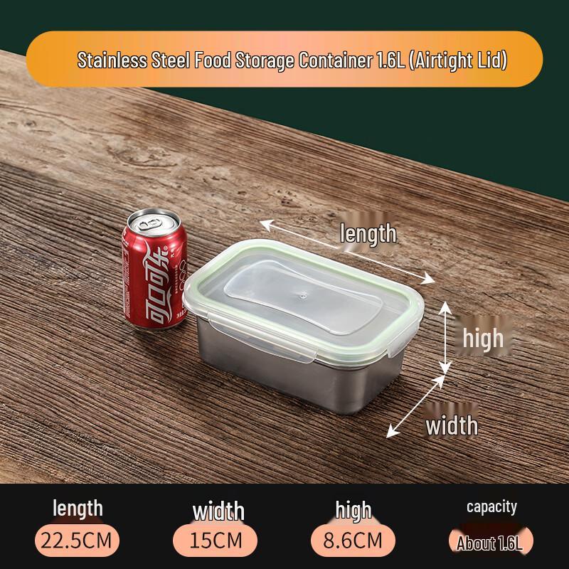 Rectangular 304 Stainless Steel Food Storage Container